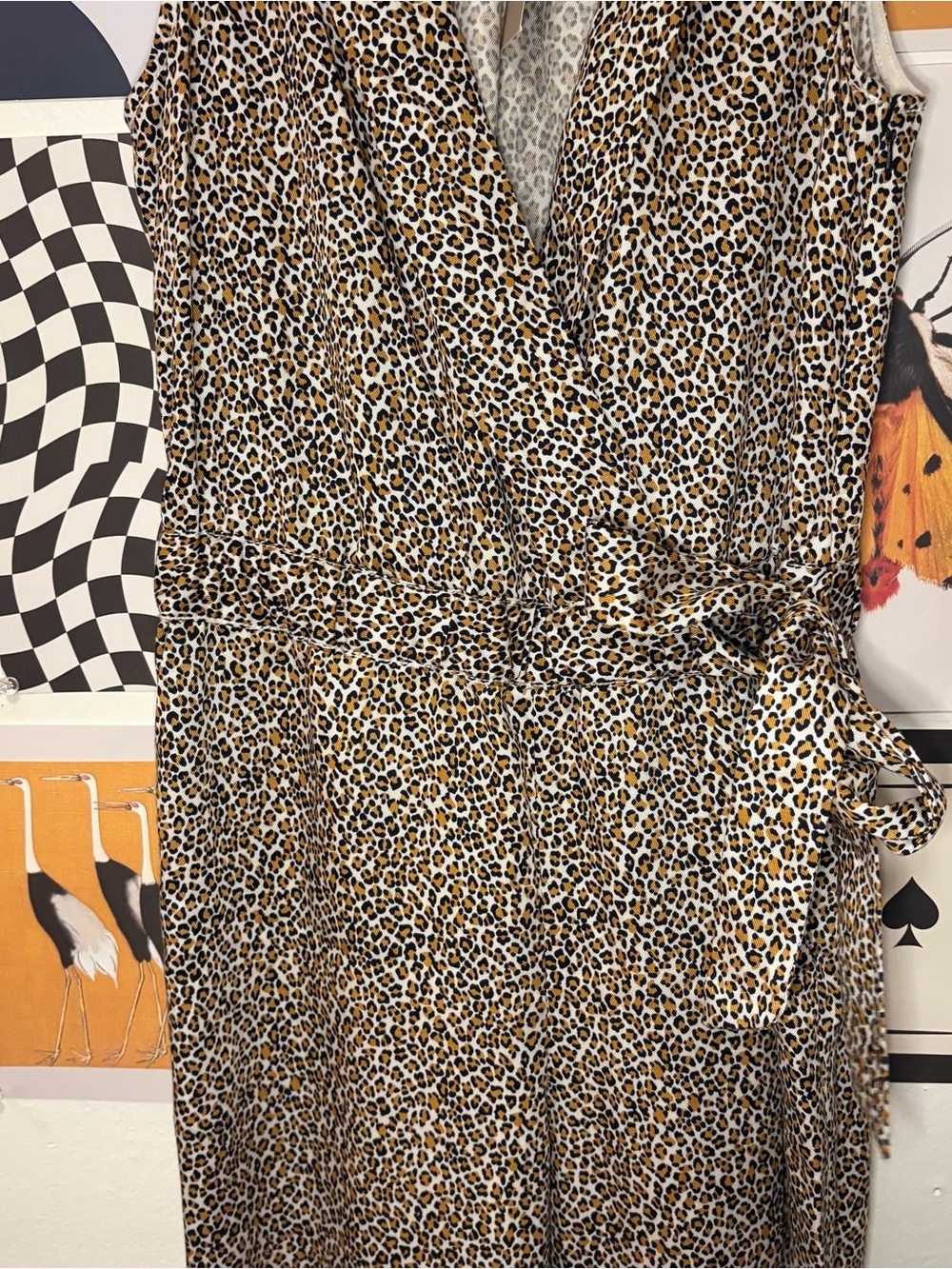 NWT Banana Republic Petite Leopard Print Wrap Jumpsuit Size 2P - Picture 5 of 6